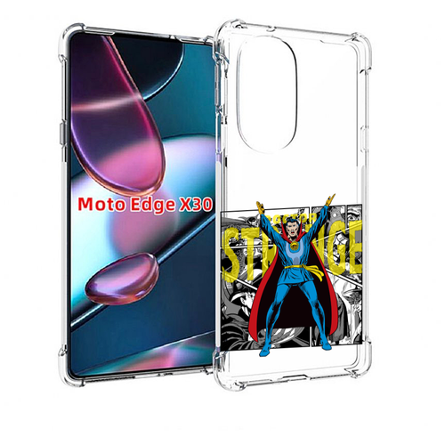 Чехол MyPads доктор стренж комикс для Motorola Moto Edge X30 задняя-панель-накладка-бампер