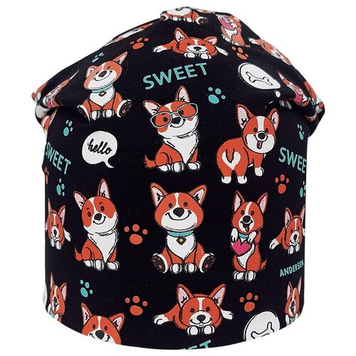 фото Шапка бини андерсен, размер 54-56, черный