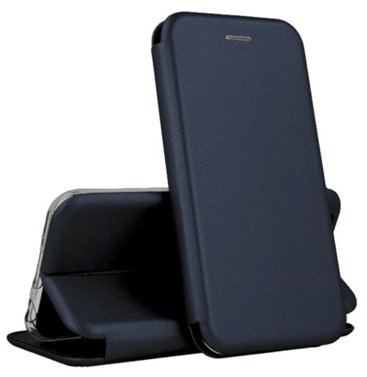 Чехол книжка темно-синий для Samsung Galaxy A5 (2017) / A520 с магнитным замком с подставкой для телефона и карманом для карт