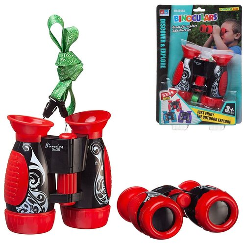 калейдоскоп детский на блистере junfa toys [wa c6715] Бинокль для юного исследователя, красный, на блистере - Junfa Toys [4044A/красный]