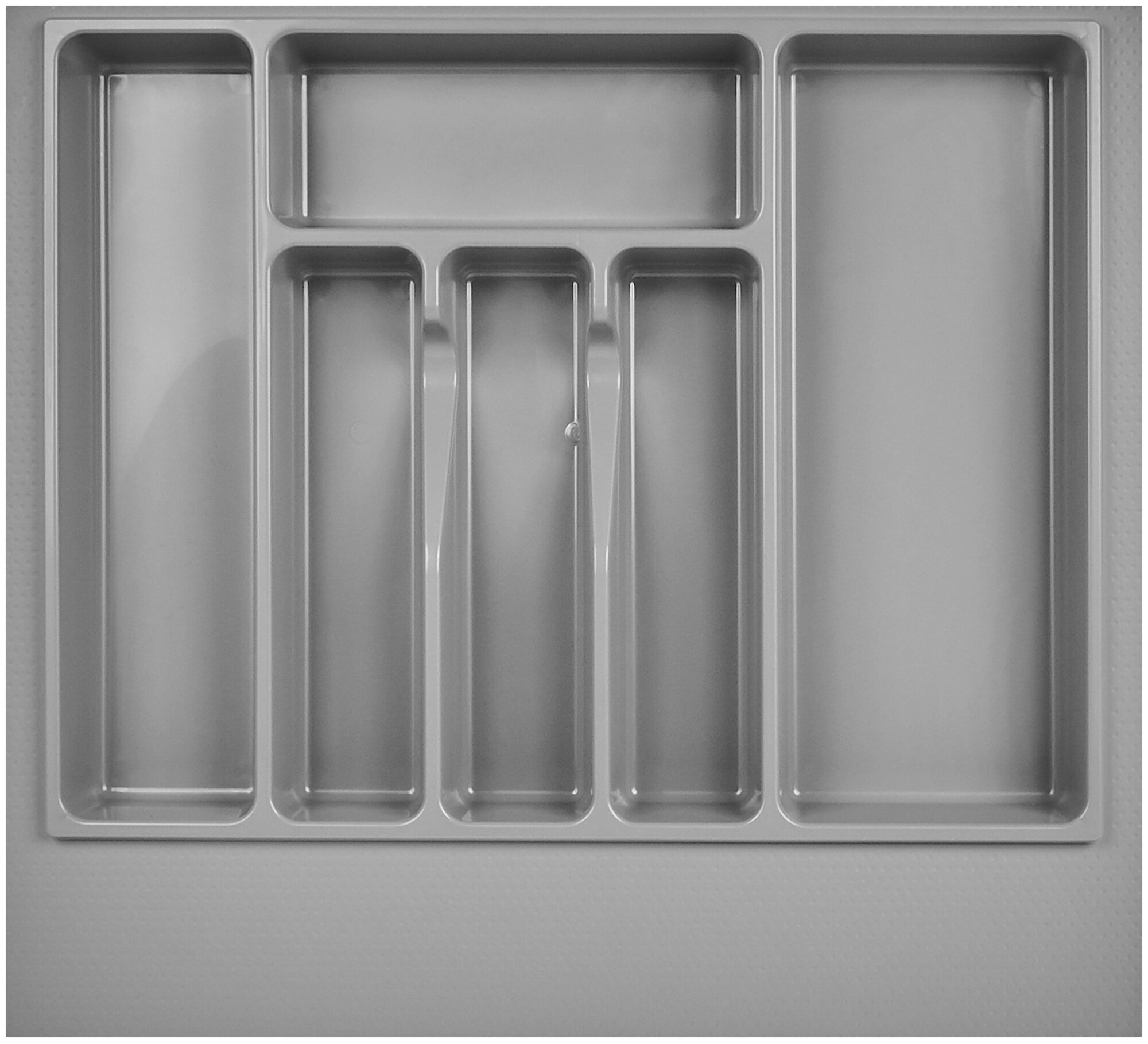 Лоток для столовых приборов Delinia 48.6x4.5x52.6 см пластик цвет серый