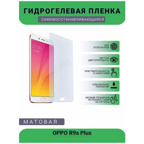 Гидрогелевая защитная пленка для телефона OPPO R9s Plus, матовая, противоударная, гибкое стекло, на дисплей