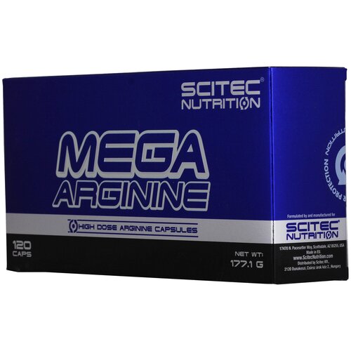 Аминокислотный комплекс Scitec Nutrition Mega Arginine, нейтральный, 120 шт. аминокислотный комплекс scitec nutrition xpress нейтральный 500 гр