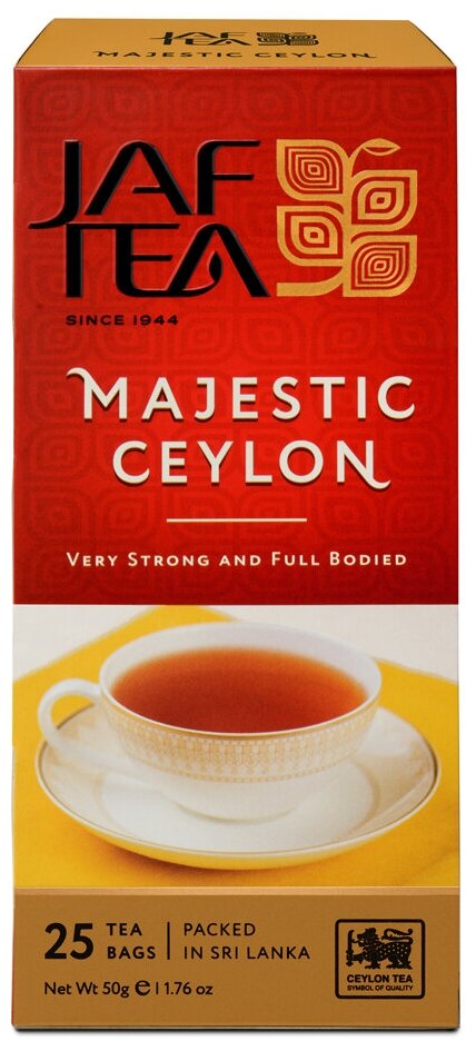 Чай чёрный JAF TEA Majestic Ceylon 25 пакетиков