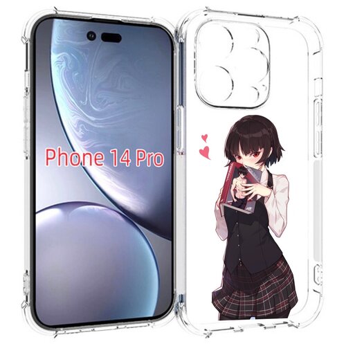 Чехол MyPads Persona 5 - Makoto Niijima для iPhone 14 Pro задняя-панель-накладка-бампер