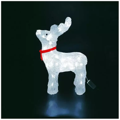 Светильник LED Олень, Новогодний декор Homium Silver Glow, акриловая светодиодная фигурка, размер 14*6*19см