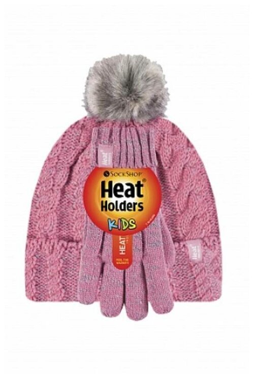 Комплект Heat Holders, демисезон/зима, размер S, розовый