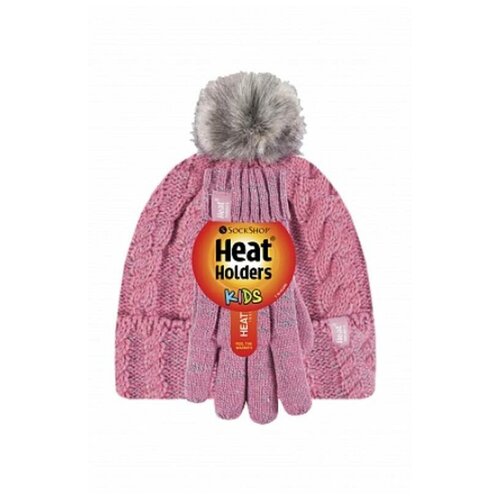 Термошапка детская Heat Holders CABLE и перчатки BSKHG505CRL710