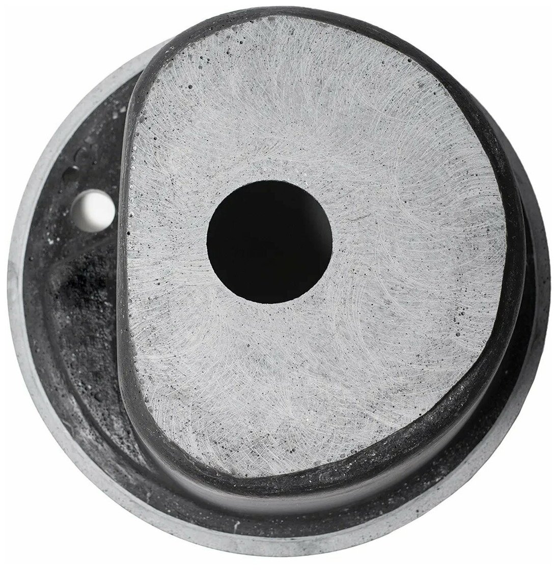Кухонная мойка (раковина для кухни) врезная Агата, каменная из кварцевого песка, модель AG1C1, 450х190 мм, Черная , форма круглая - фотография № 5
