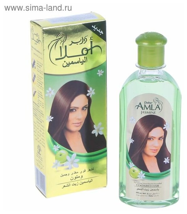 Масло для волос Dabur AMLA Jasmine с жасмином, против выпадения волос, 200 мл