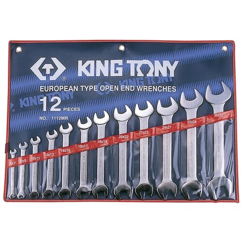 KING TONY Набор рожковых ключей, 6-32 мм, 12 предметов KING TONY 1112MR набор рожковых ключей 6 32 мм 12 предметов king tony 1112mr