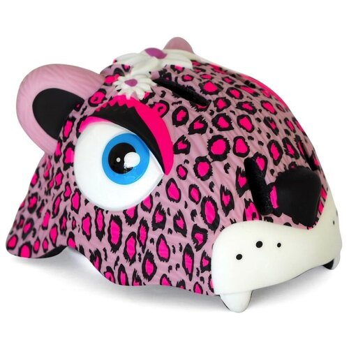 Велошлем - Crazy Safety - Pink Leopard ( розовый леопард ) - шлем - детский - защитный - велосипедный