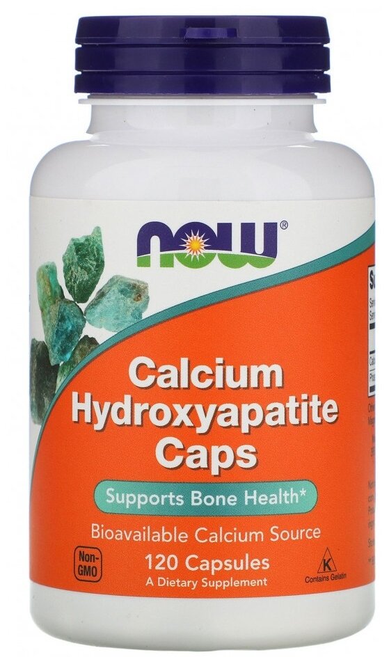 Капсулы NOW Calcium Hydroxyapatite Caps, 240 г, 120 шт.