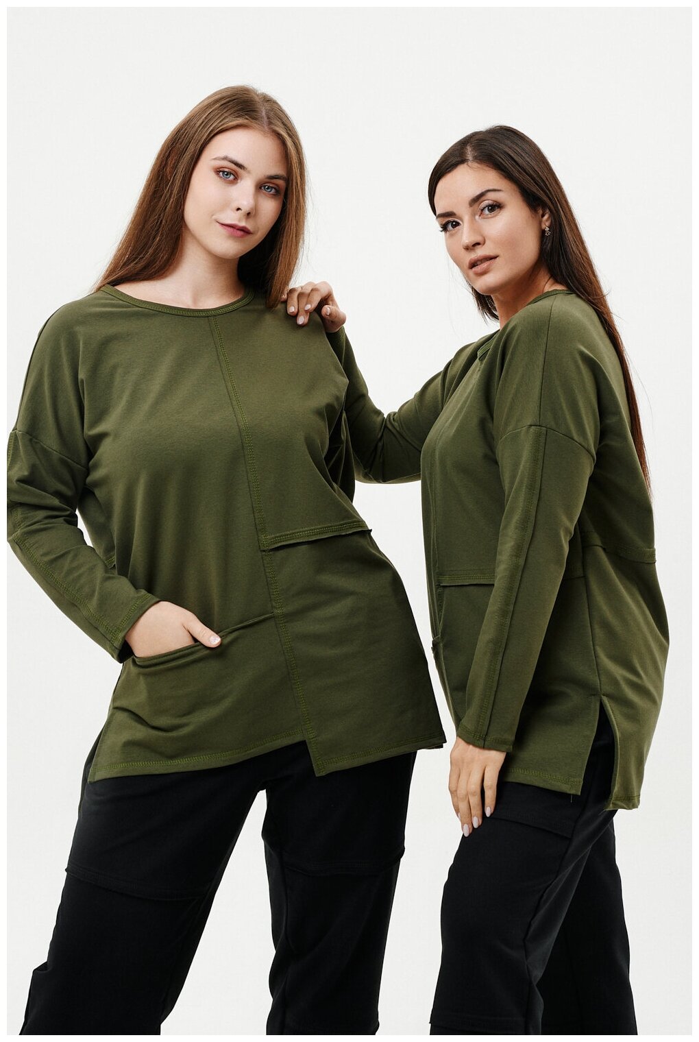 Джемпер Натали Суслова, размер 64, хаки — фото 1