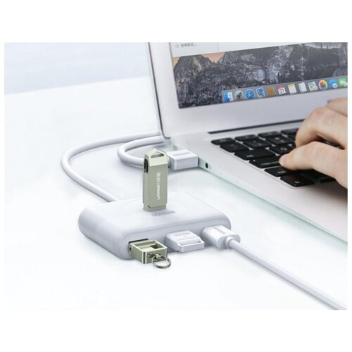 Хаб разветвитель Ugreen USB 30 x 4 1 м белый 1390₽