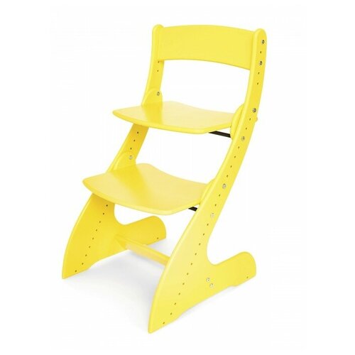 Растущий стул детский для школьника Друг Кузя, модель Павлин, желтый