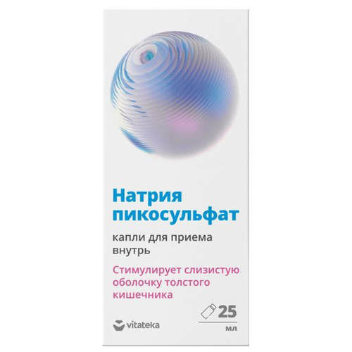 Vitateka натрия пикосульфат кап. д/вн. приема, 25 мл, 69 г