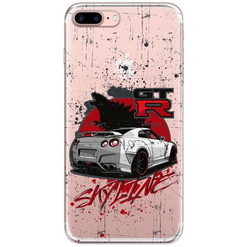 Силиконовый чехол Mcover для Apple iPhone 7 Plus с рисунком Nissan GTR Skyline силиконовый чехол mcover для apple iphone 11 pro с рисунком nissan gtr skyline