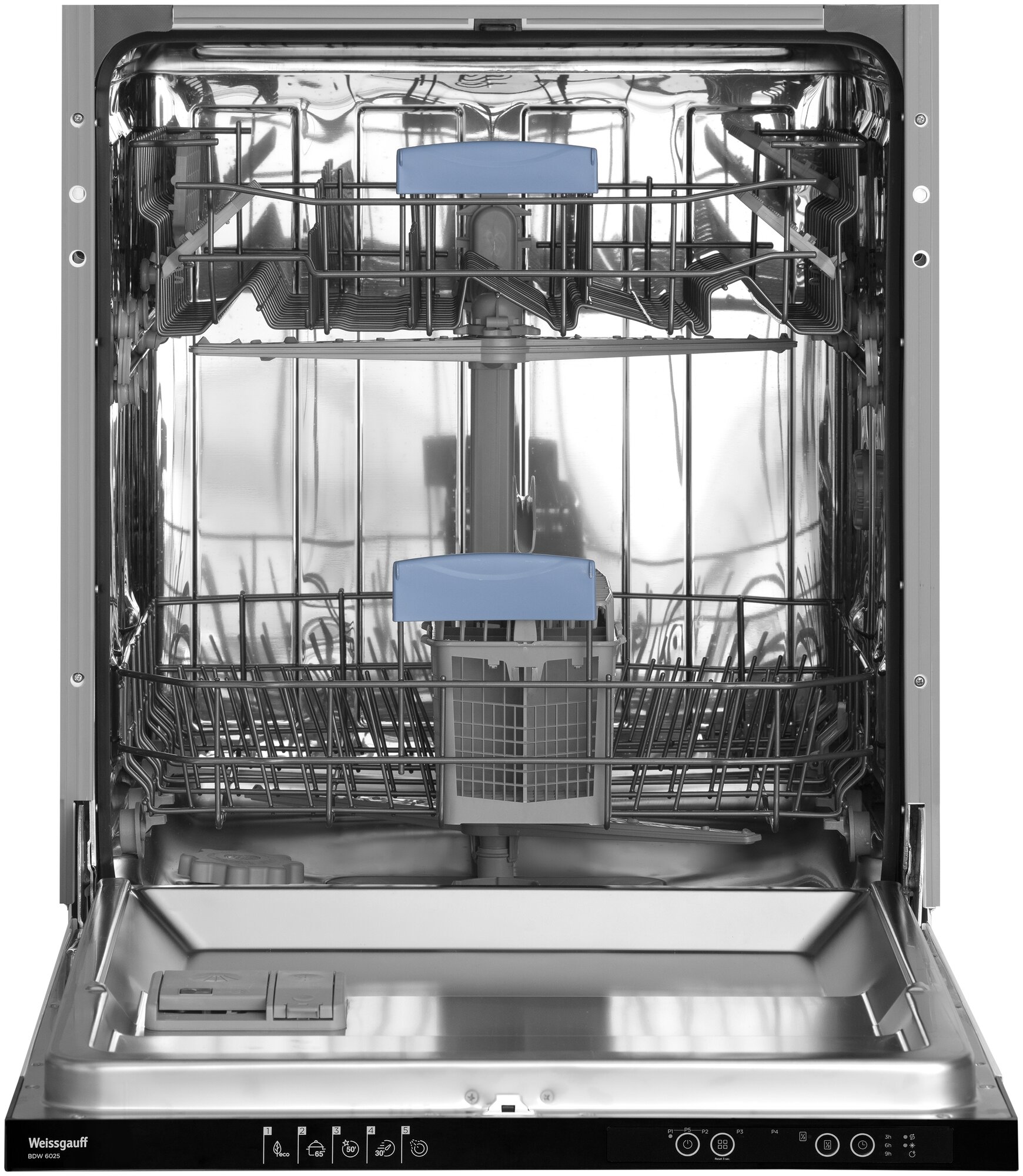 Встраиваемая посудомоечная машина Weissgauff BDW 6025, серебристый - фотография № 4