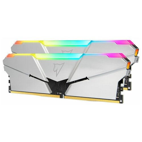 Модуль памяти DDR 4 DIMM 16Gb 8Gbx2 PC25600 3200Mhz Netac Shadow NTSRD4P32DP-16S RGB CL14 Silver 135V с радиатором 769000₽