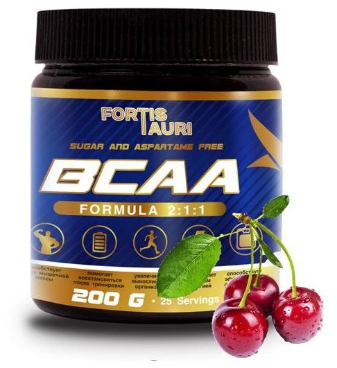 FortisTauri BCAA 2:1:1 200g (Вишня)