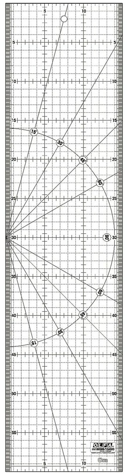OLFA Линейка метрическая разметочная MQR-15x60 прозрачный/черный 15 см 60 см 0.3 см - фото №3