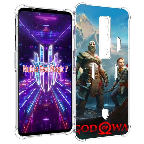 Чехол MyPads God Of War Кратос Атрей для ZTE Nubia Red Magic 7 задняя-панель-накладка-бампер чехол mypads god of war кратос для zte nubia red magic 8 pro red magic 8 pro plus задняя панель накладка бампер