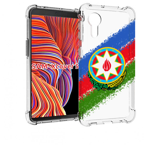 Чехол MyPads герб флаг Азербайджана для Samsung Galaxy Xcover 5 задняя-панель-накладка-бампер