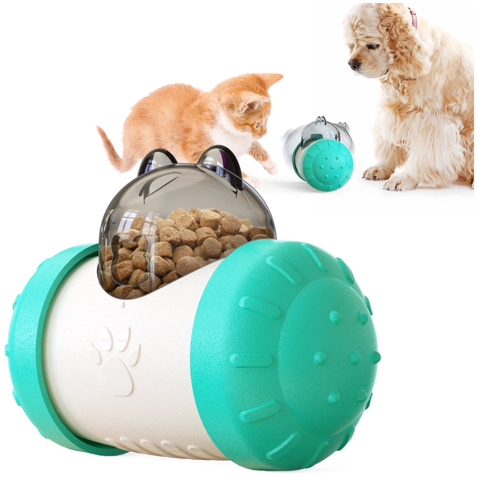 Интерактивная кормушка для собак, Кормушка на колесах, Дразнилка для и собак