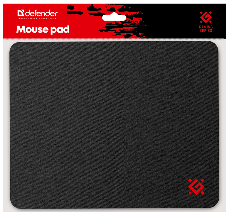 Коврик для мыши Defender Black 250*200*3мм, ткань+резина