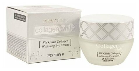 Осветляющий крем для кожи лица и шеи с морским коллагеном 3W Clinic Collagen Whitening Cream 60ml