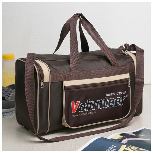 фото Сумка спортивная на молнии, 3 наружных кармана, цвет серый mikimarket