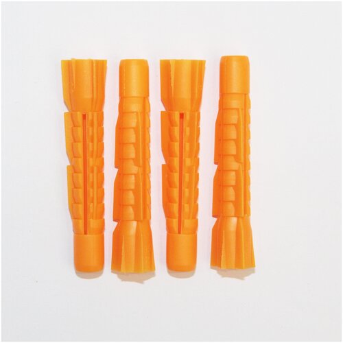 Дюбель универсальный Tech-krep Zum 10x61 мм, полипропиленовый оранжевый, 4 шт дюбель универсальный с бортиком u 6 х 42 фасовка 10 шт xват 23852 2