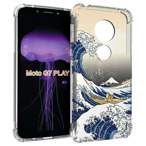Чехол MyPads собаки-на-плоту для Motorola Moto G7 Play задняя-панель-накладка-бампер