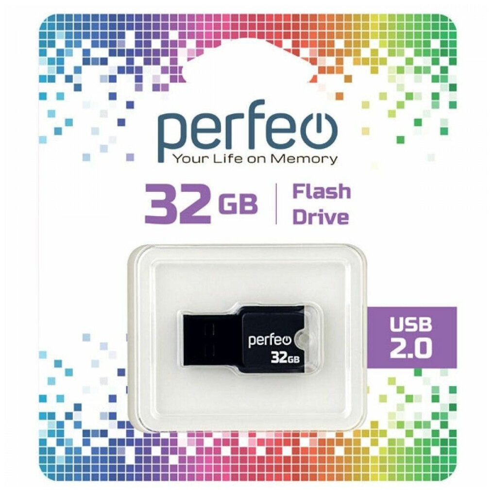 32Gb Perfeo M01 black USB 2.0 PF-M01B032
