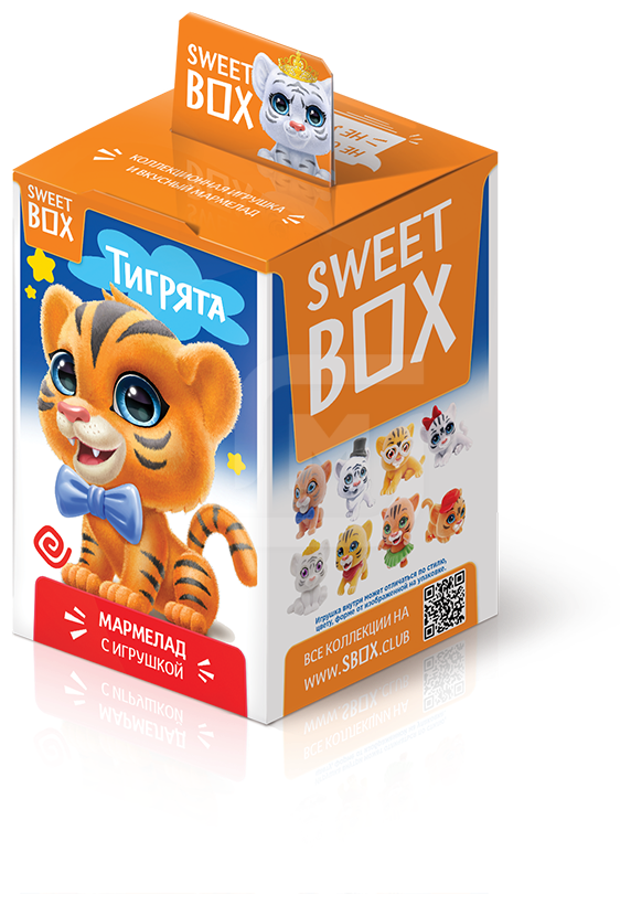 Sweet Box Конфитрейд свитбокс тигрята Мармелад с игрушкой, 10г - фотография № 3