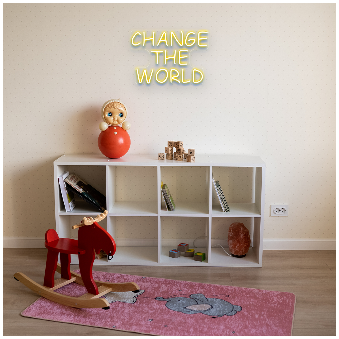 Светильник неоновый Change the world Измени мир, 50х34 см - фотография № 3