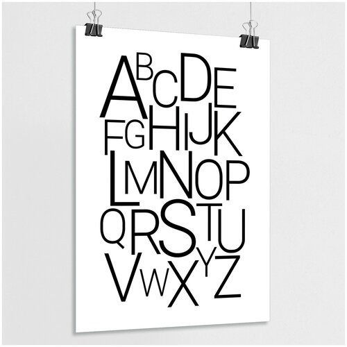 Обучающий плакат Английский алфавит для детей / А-2 (42x60 см.)