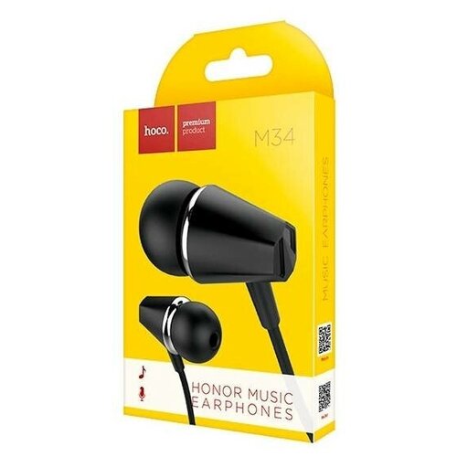 Наушники с микрофоном Hoco M34 12м черные 69000₽