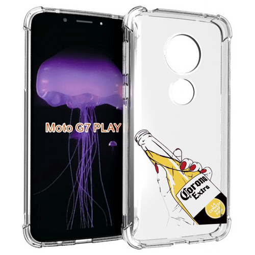 Чехол MyPads корона екстра для Motorola Moto G7 Play задняя-панель-накладка-бампер