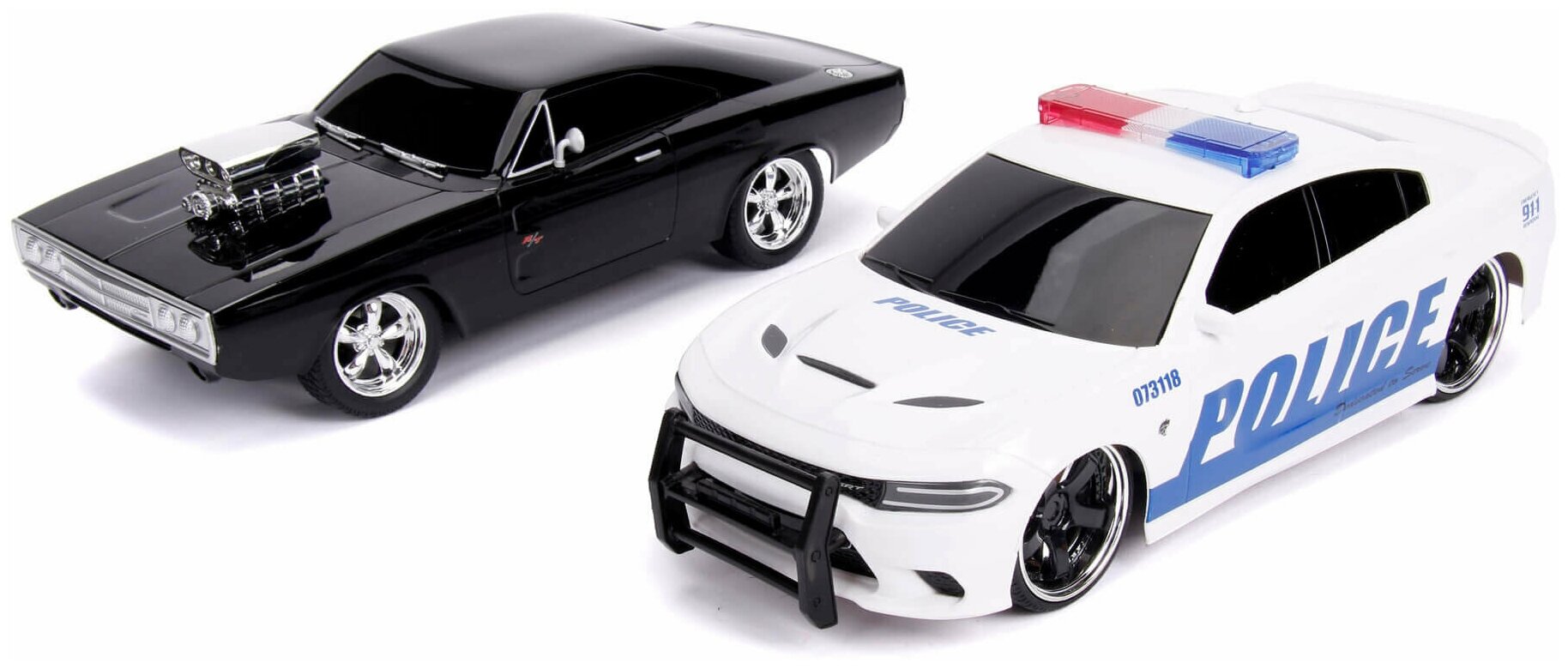 Набор машин на радиоуправлении The Fast & Furious: Dom's Dodge Charger + Dom's Dodge Charger Street Hellcat (масштаб 1:16) (2 шт.)