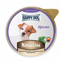 Влажный корм для собак Happy Dog NaturLine, при чувствительном пищеварении, кролик 10 шт. х 125 г