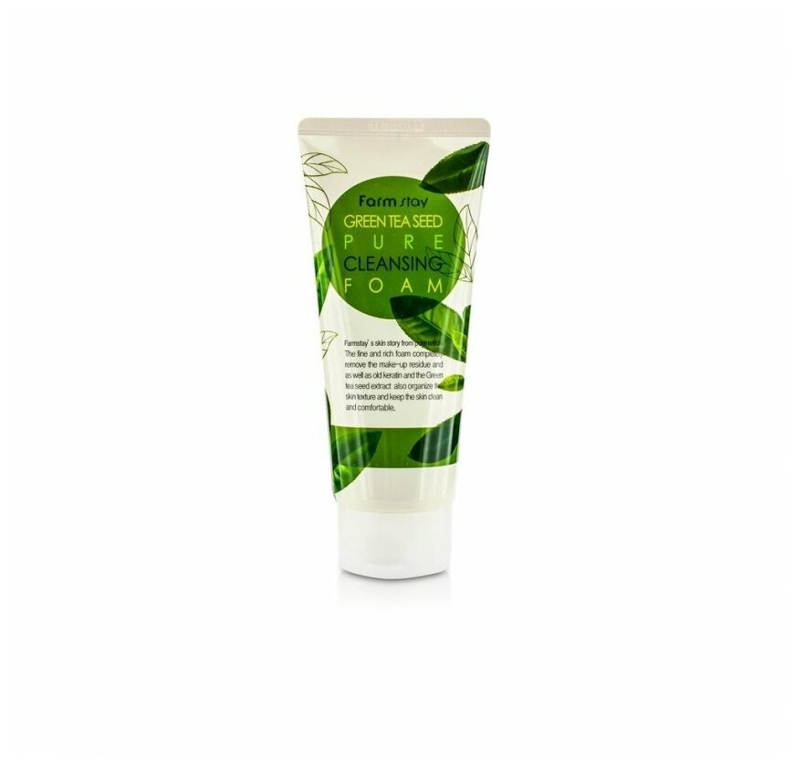 FARMSTAY Пенка для умывания / PURE CLEANSING FOAM GREEN TEA 180 мл - фото №2