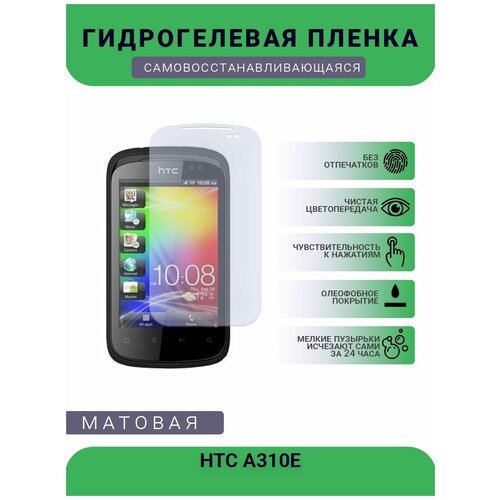 Гидрогелевая защитная пленка для телефона HTC A310E, матовая, противоударная, гибкое стекло, на дисплей
