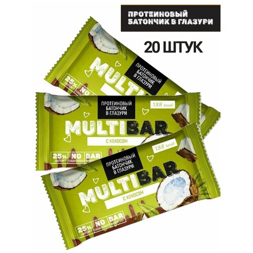 фото Протеиновые батончики мультибар без сахара 20 шт правильные сладости multibar