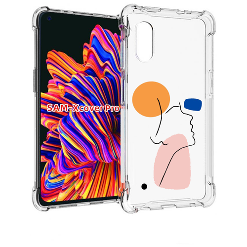 Чехол MyPads абстракция девушки женский для Samsung Galaxy Xcover Pro 1 задняя-панель-накладка-бампер
