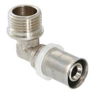 Угольник пресс с переходом на нар. р. 20х1/2" Valtec VTm.253. N.002004 — фото 1