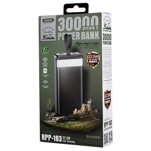 Аккумулятор PER BANK 225W Внешний универсальный Power bank 30000 mAh Черный 449900₽