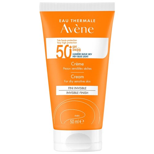 AVENE Солнцезащитный крем SPF 50+ без отдушек, 50 мл