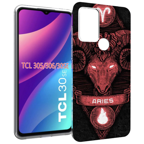 чехол mypads знак зодиака рак 3 для tcl 30se tcl 305 tcl 306 tcl 30e задняя панель накладка бампер Чехол MyPads знак зодиака овен 6 для TCL 30SE / TCL 305 / TCL 306 / TCL 30E задняя-панель-накладка-бампер